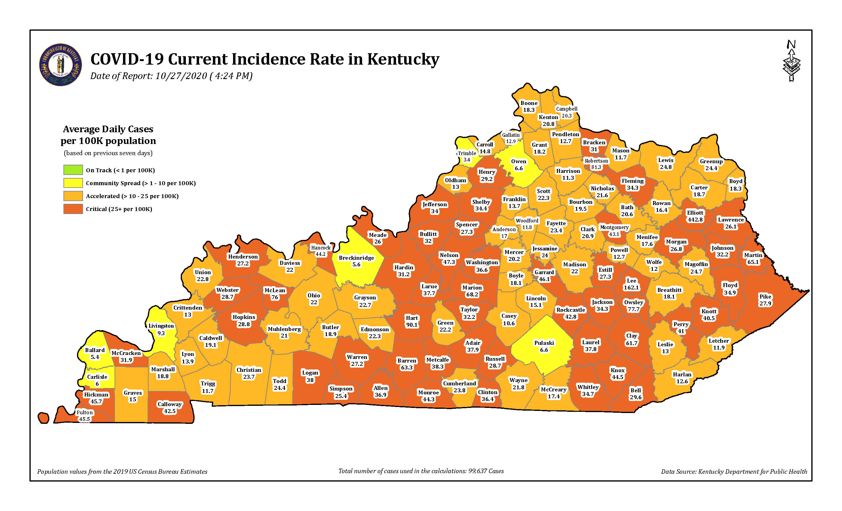 Governor asks Kentuckians to plan their weeks by Thursday COVID-19 map