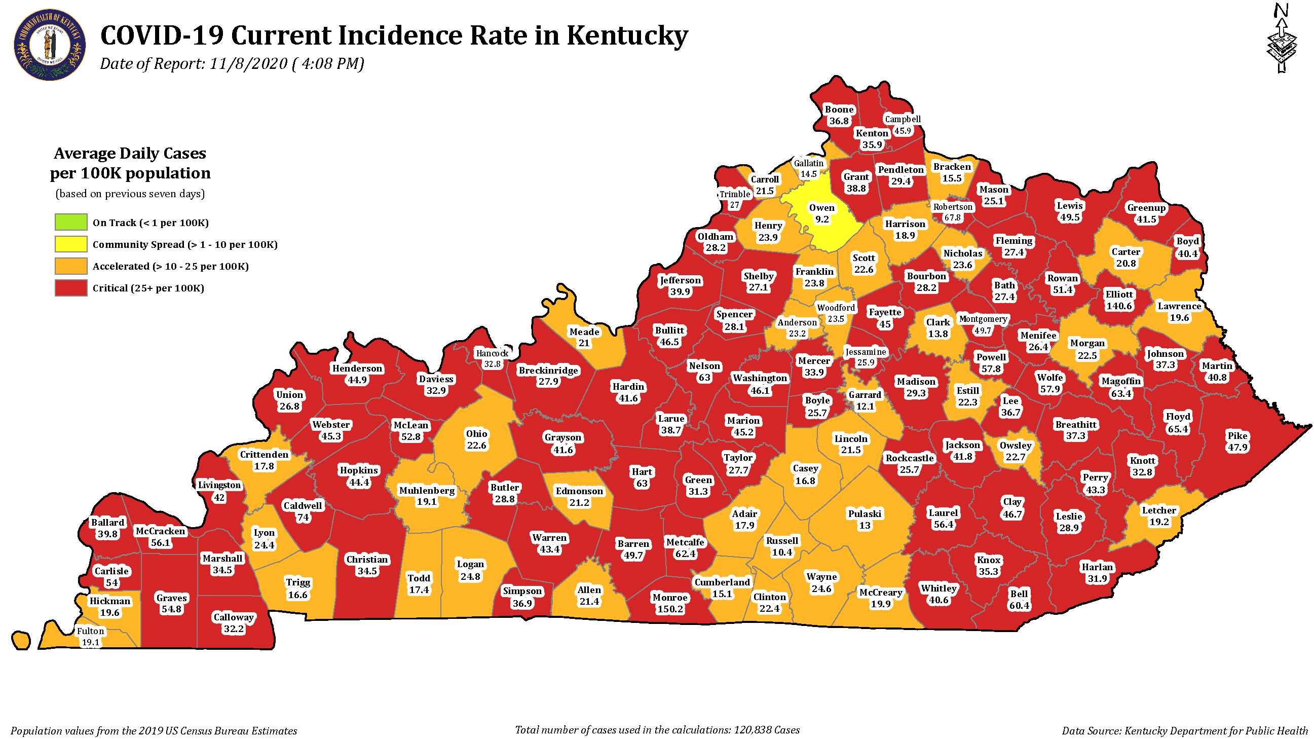 Kentucky sets new weekly record for COVID cases