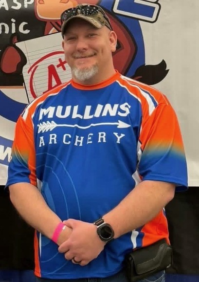 Whitt sighted in for Pike Central archery coach