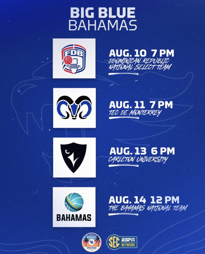 Wildcats’ Big Blue Bahamas games to be televised by SEC Network