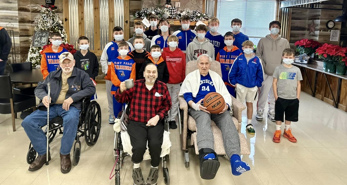 YOUTH BASKETBALL: West Perry Warriors get a lesson in life visiting with veterans