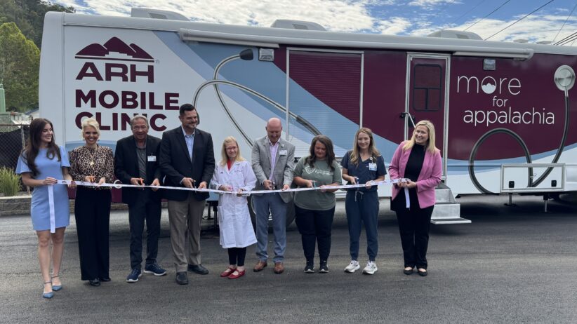Nika Larian, ARH Director of External Affairs; Carolea Mills, Martin County Deputy Judge; Rocky Massey, ARH Chief of Staff; Eric Mills, Public Health Director at the Martin County Health Department; Dr. Tina Gaunt, OB/GYN; Roy Milwee, ARH Chief Ambulatory Officer; Lakean Meade, Martin County Health Department; Emily Hammonds, ARH Community Health Advanced Practice Provider; and Danielle Harmon, ARH Director of Community Development.
