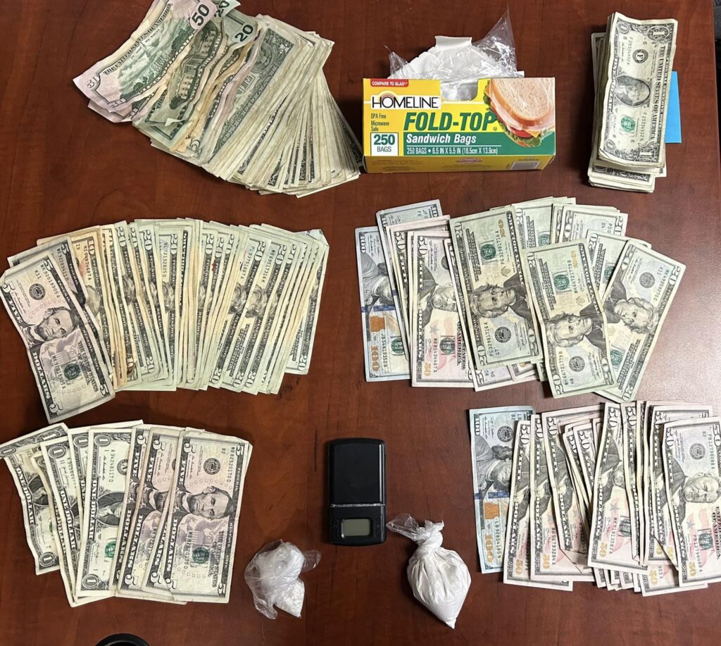 Evidence seized during Wednesday's arrest.