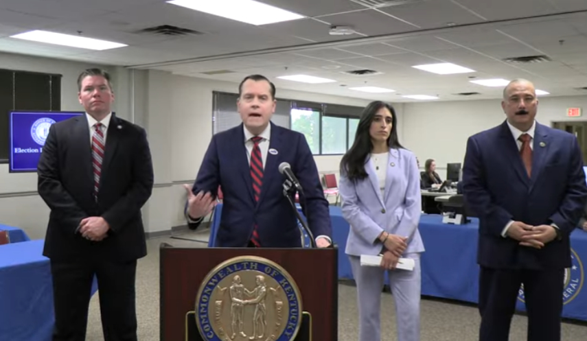 Kentucky Attorney General Russell Coleman gives update on Election Day complaints and actions.