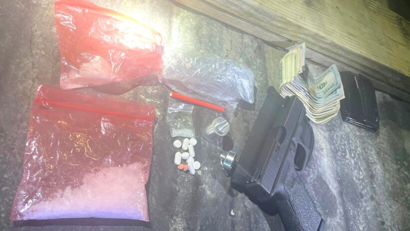 Evidence seized during Tuesday night's arrest.