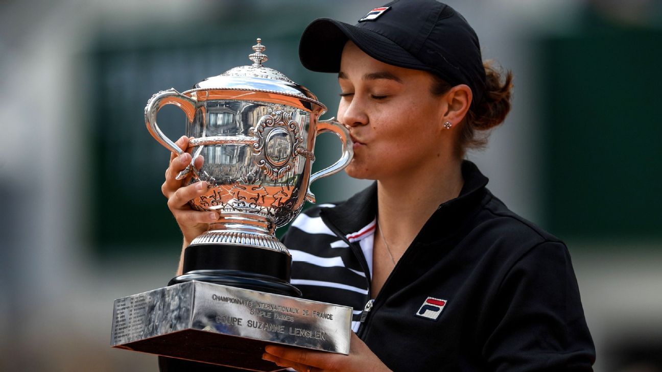 Barty, citing virus, won't defend French Open title
