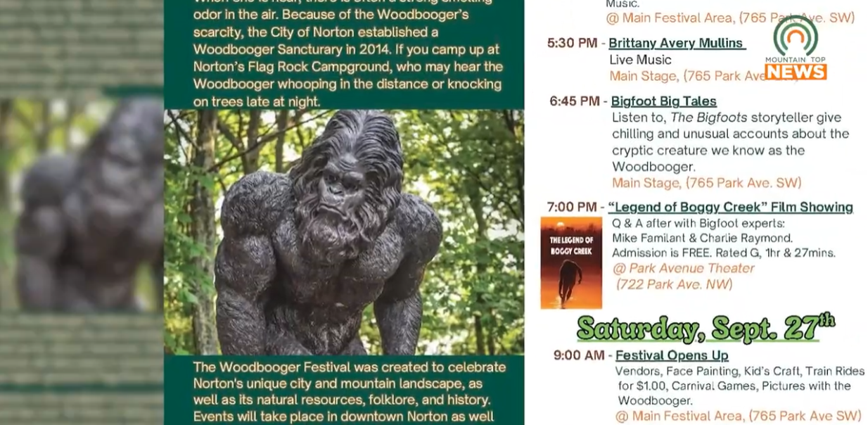 The Woodbooger Festival Returns to Norton, VA, September 26-28, 2025