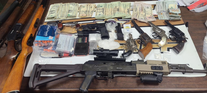 Evidence seized during Friday night's raid.