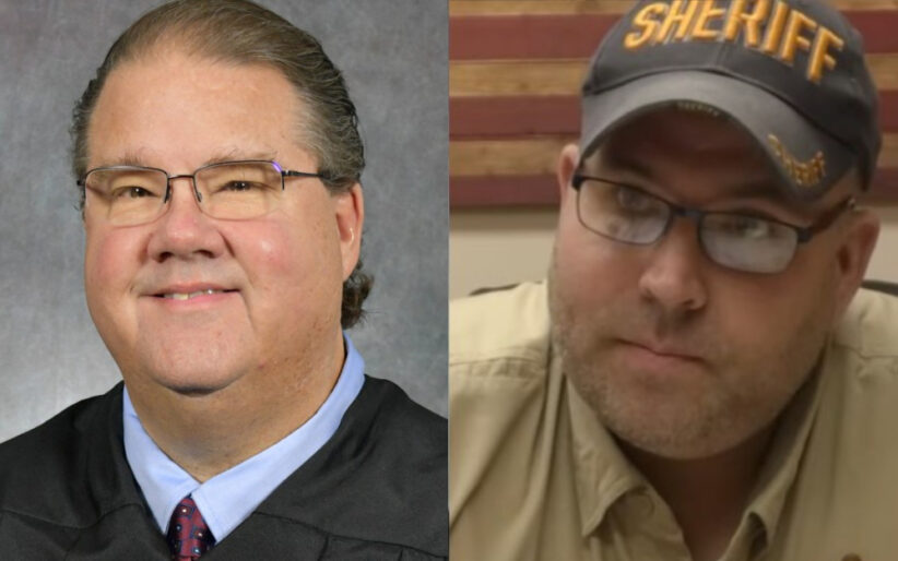 Special Judge Christopher Cohron and former Letcher Sheriff Shawn Mickey Stines