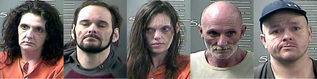 Five other people were arrested on possession charges.