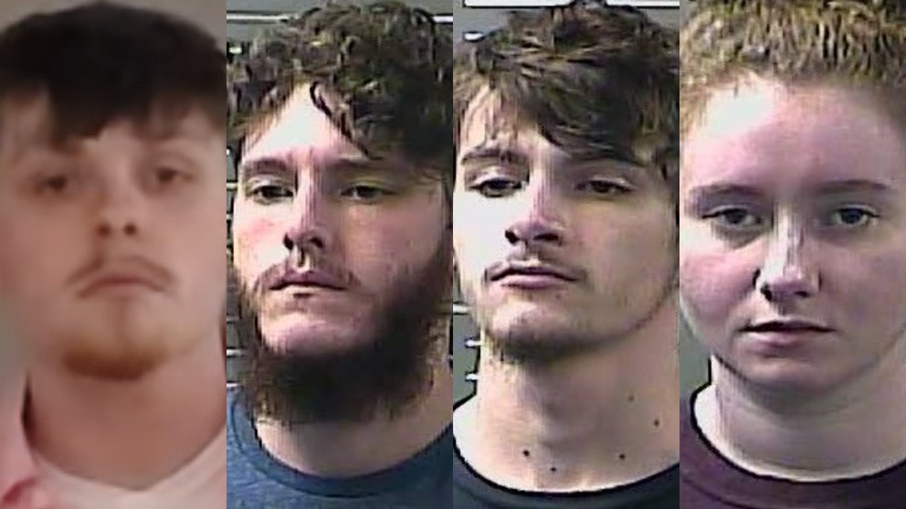 Four charged in weekend assault