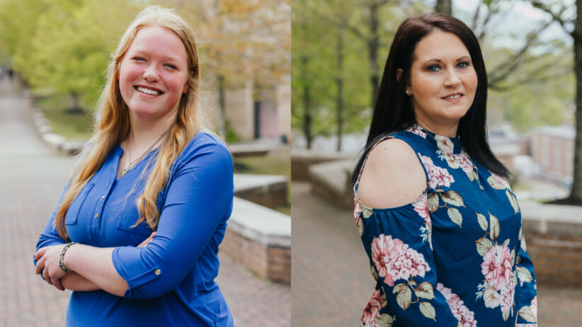 Angela Nauss and Becky Sturgill will be the featured student speakers at Friday's graduation exercise.