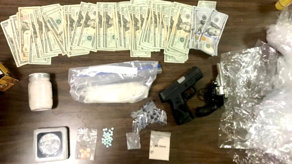 Evidence seized during the arrest of Bradford Hunt.