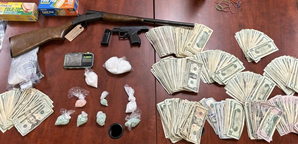 Evidence seized during the arrests.