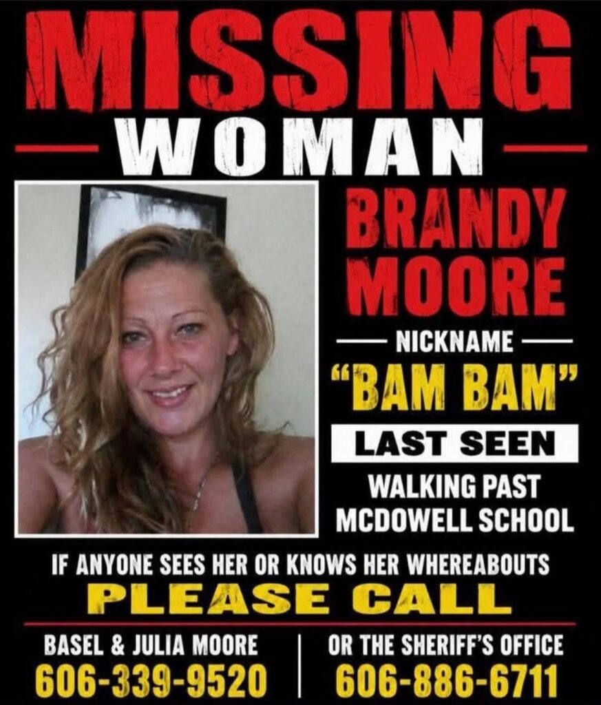 Poster for missing woman Brandy "Bam Bam" Moore