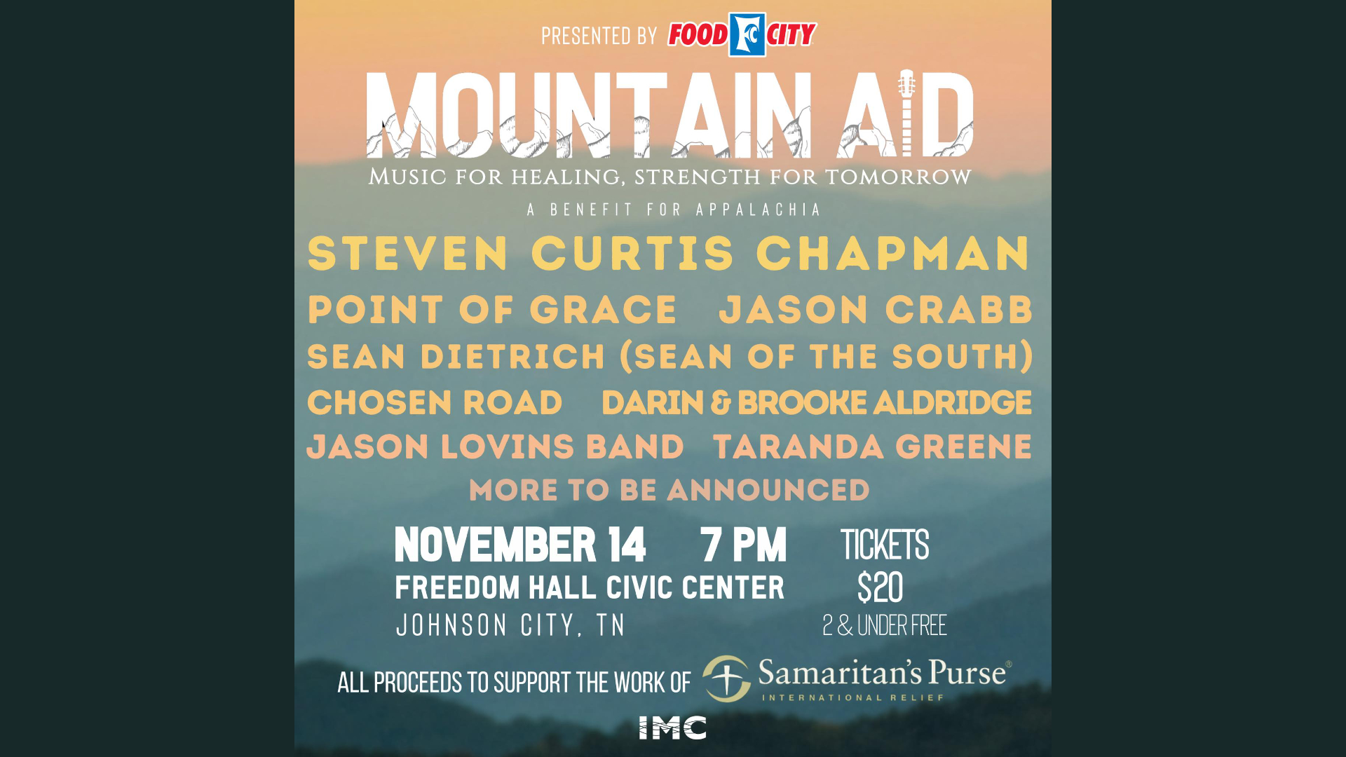 Food City helps organize concert to help Helene flood victims in North Carolina, Tennessee