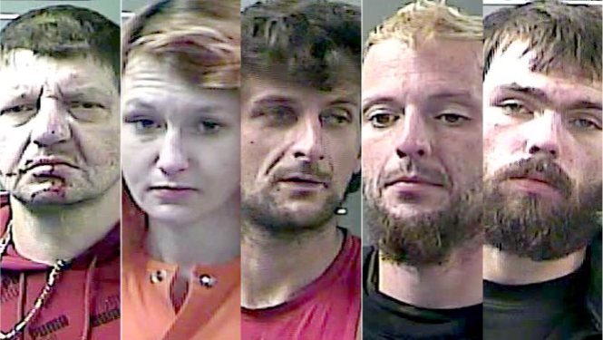 Five arrested on organized crime charge in Lawrence County