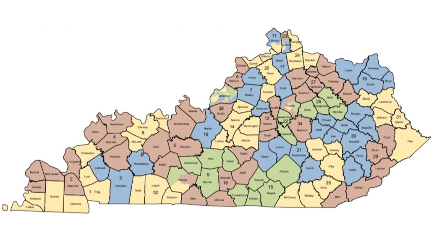Some changes for Eastern Ky. senate districts