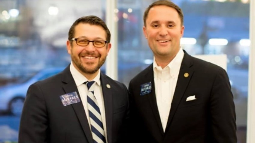 Wise County Commonwealth's Attorney Chuck Slemp and Virginia Attorney General-elect Jason Miyares