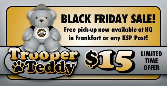 KSP holds Black Friday sale for Trooper Teddy Bears
