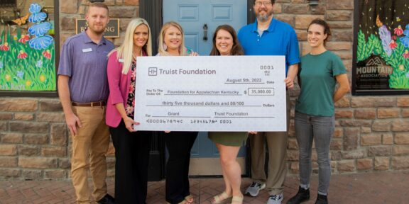 The Truist Foundation presented a $35,000 grant to the Foundation for Appalachian Kentucky's crisis fund to be used for immediate and long-term needs of flood victims.